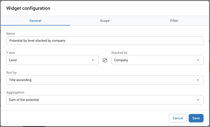 Widget-Einstellungen Prozessbalken-Diagramm Allgemein (EN)